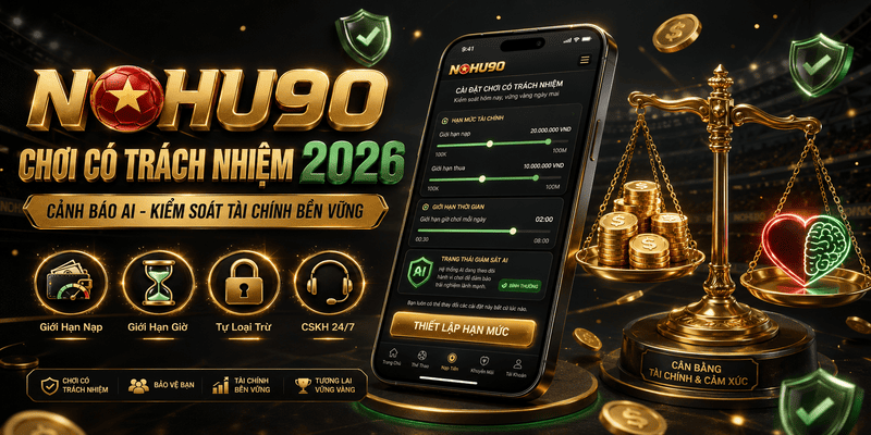 Chính sách chơi có trách nhiệm và các công cụ hỗ trợ kiểm soát tài chính tại NOHU90 năm 2026